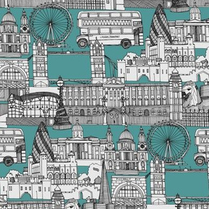 London toile blue