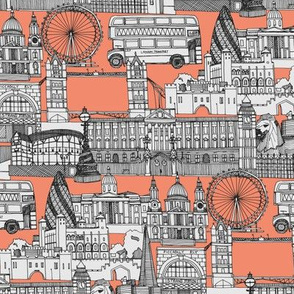 London toile peach