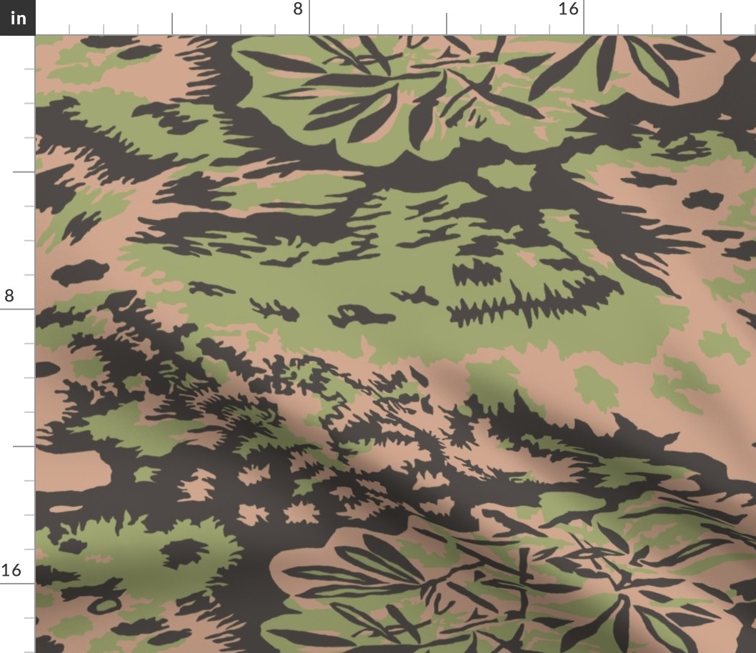 Palm Leaf Camo Spring Colors