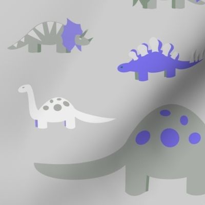 Blue and Gray Dinosaurs for Baby