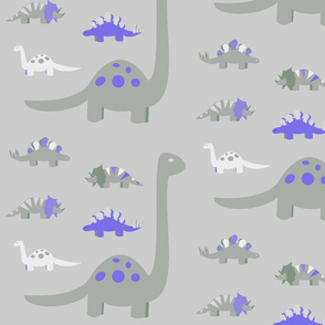 Blue and Gray Dinosaurs for Baby