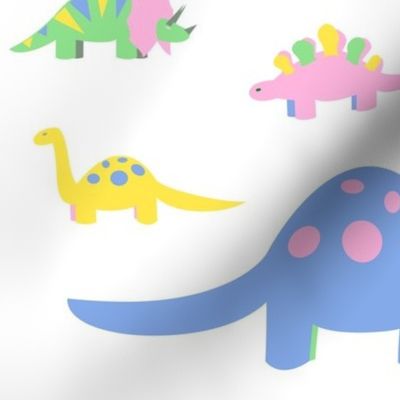 Dinosaurs pastel