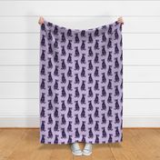 Sitting Australian cattle dog - purple