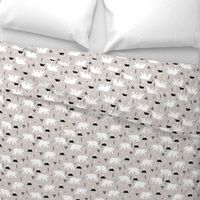 Cute polar bear winter mountain geometric triangle print XL