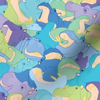 Laughing Hippos - Cool Colours