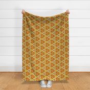 Geometrical pattern yellowy-brown