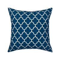 quatrefoil MED navy blue