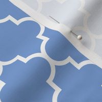 quatrefoil MED cornflower blue