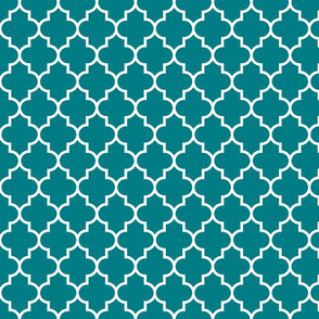 quatrefoil MED dark teal