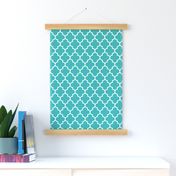 quatrefoil MED teal