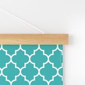 quatrefoil MED teal