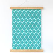 quatrefoil MED teal