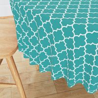 quatrefoil MED teal