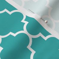 quatrefoil MED teal