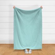 quatrefoil MED light teal