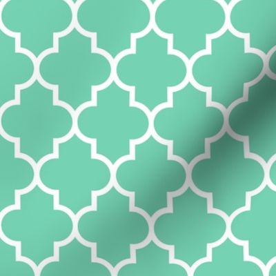 quatrefoil MED sea foam green