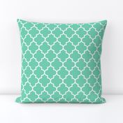 quatrefoil MED sea foam green