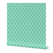 quatrefoil MED sea foam green