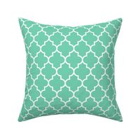 quatrefoil MED sea foam green