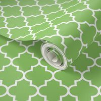 quatrefoil MED apple green