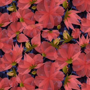 floral meadow dusk