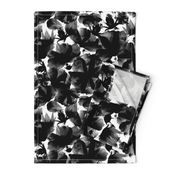 floral meadow black and white