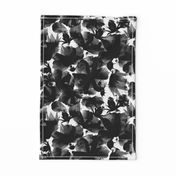 floral meadow black and white
