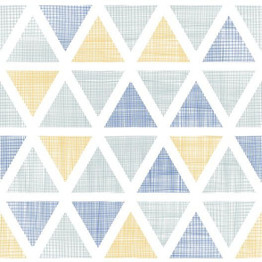 Abstract textile ikat triangles