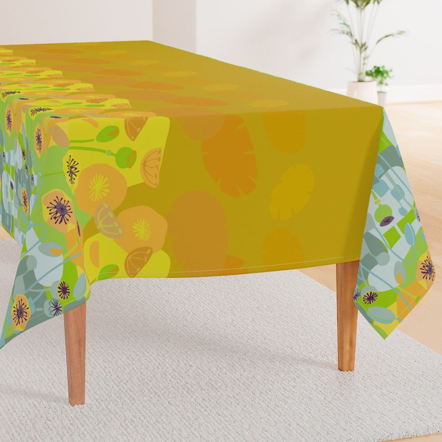 Yellow Poppies- border print