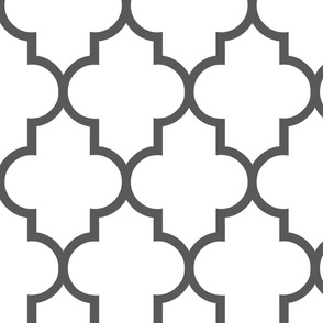 Quatrefoil  Grey