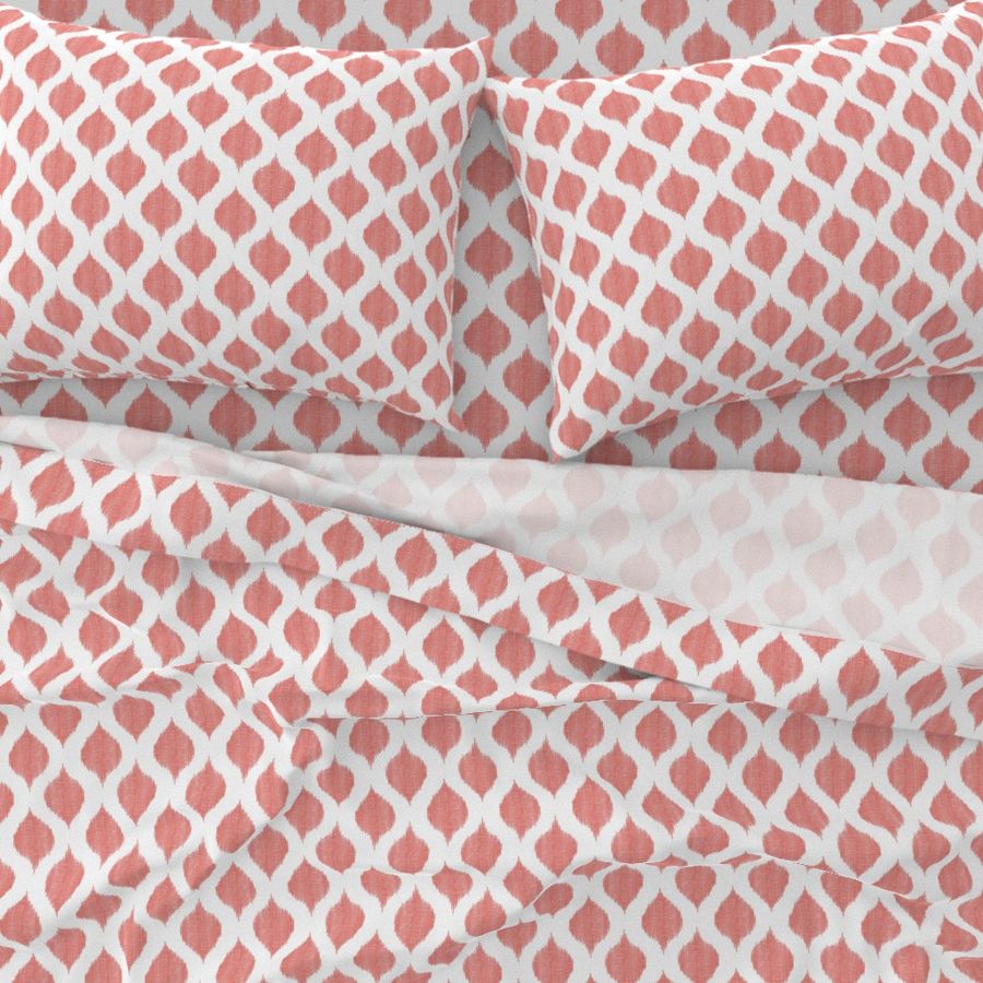 Small Scale Lela Ikat in Coral