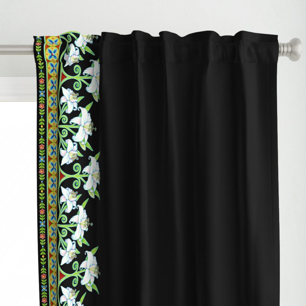 Folkloric Floral Lily Border