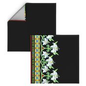 Folkloric Floral Lily Border