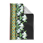 Folkloric Floral Lily Border