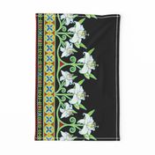 Folkloric Floral Lily Border