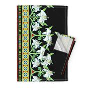 Folkloric Floral Lily Border