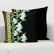 Folkloric Floral Lily Border