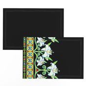 Folkloric Floral Lily Border