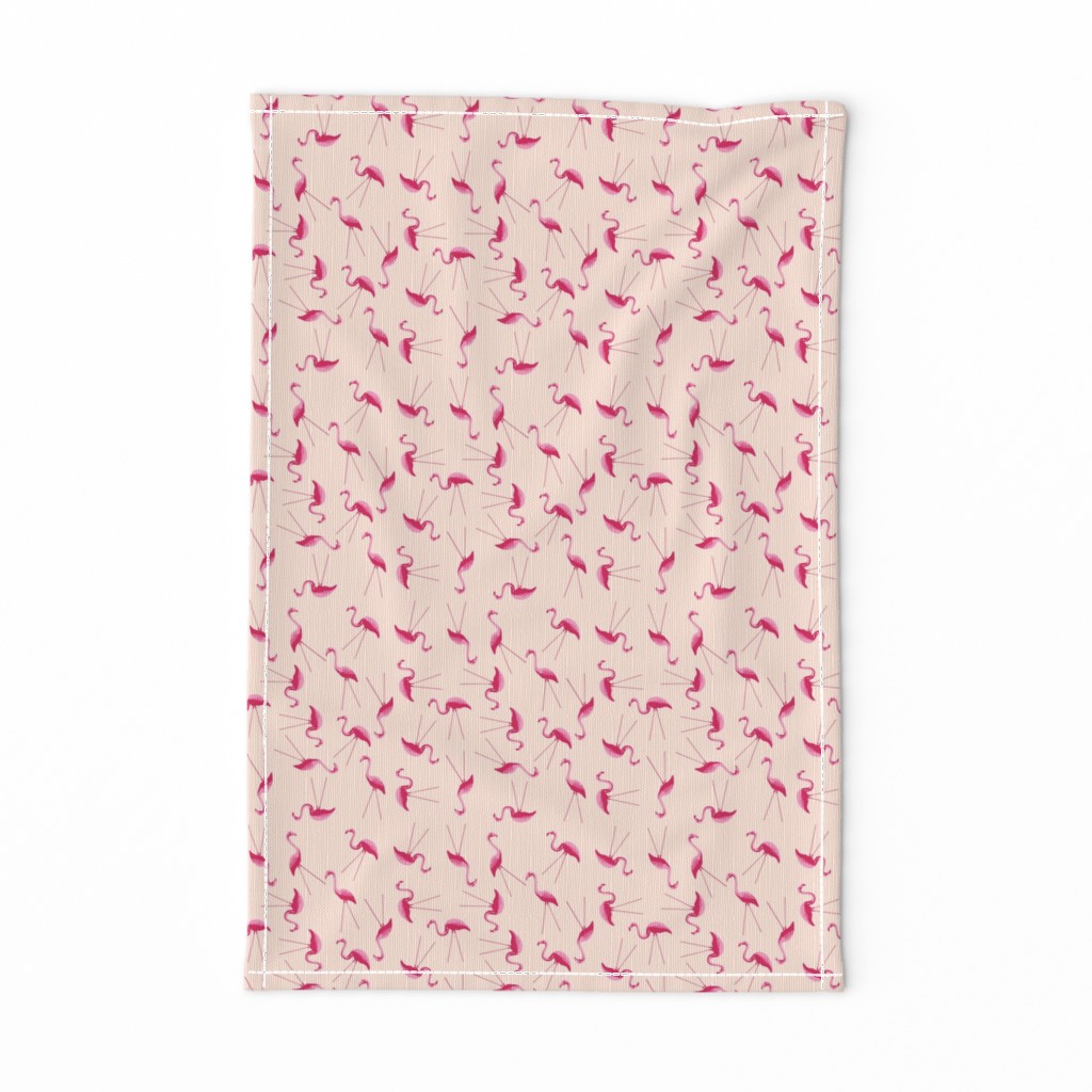 small - flamingos on pink