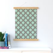 Small Scale Lela Ikat in Gray and Aqua