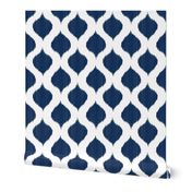  Small Scale Lela Ikat in Navy