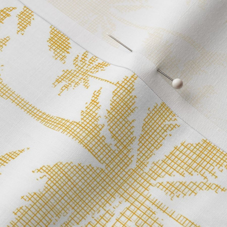 Palm trees golden textile seamless pattern