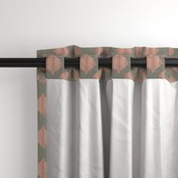 Small Scale Lela Ikat in Gray and Coral