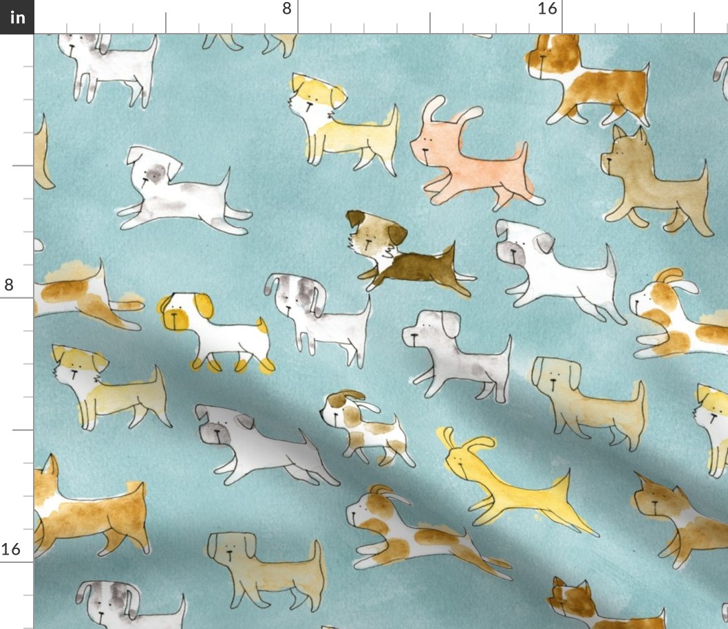 Dogs on the Go Pattern - © Lucinda Wei