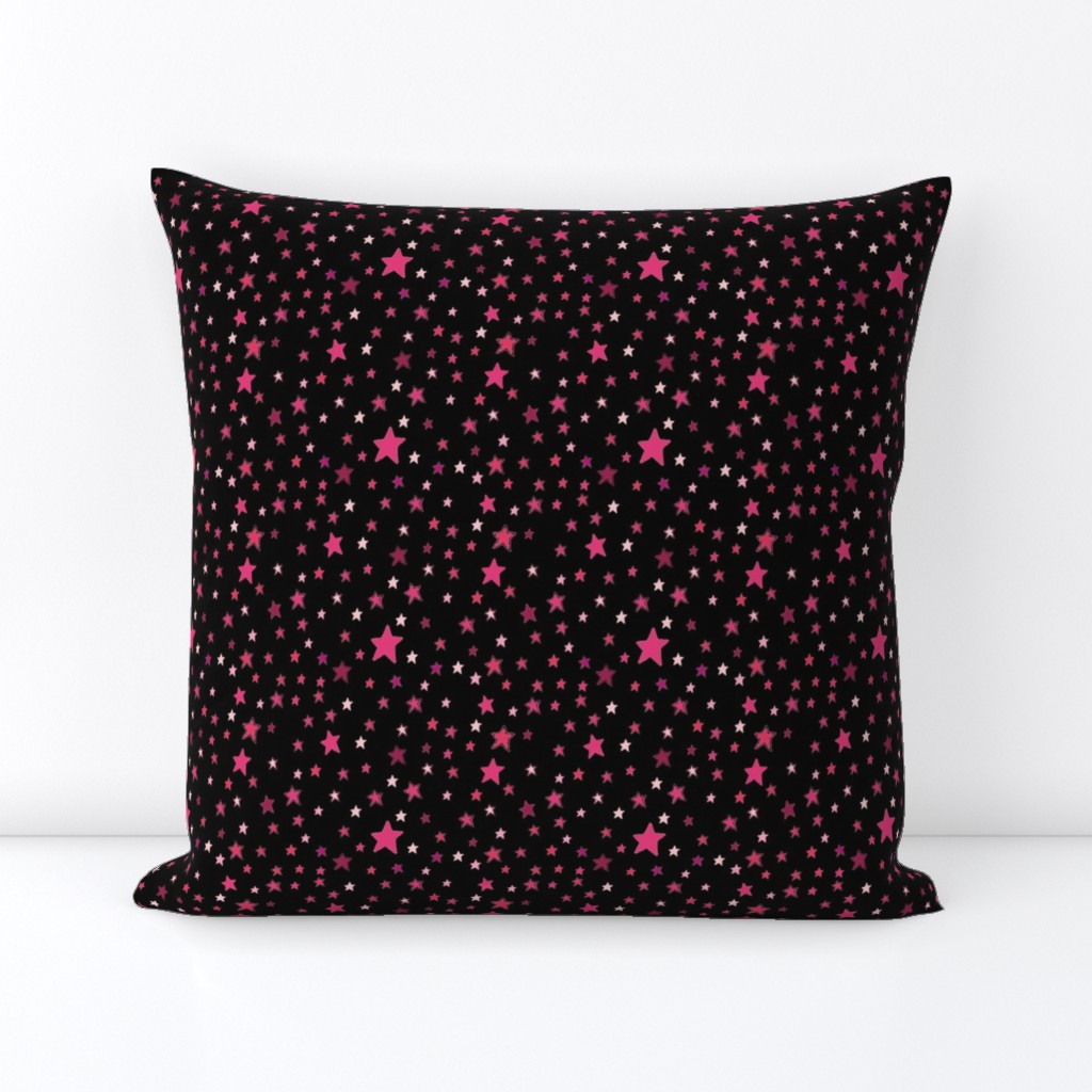 Pink Stars on Black {Paper Moon Collection}