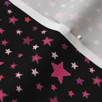 Pink Stars on Black {Paper Moon Collection}