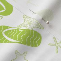nautical flip flops green seamless pattern 
