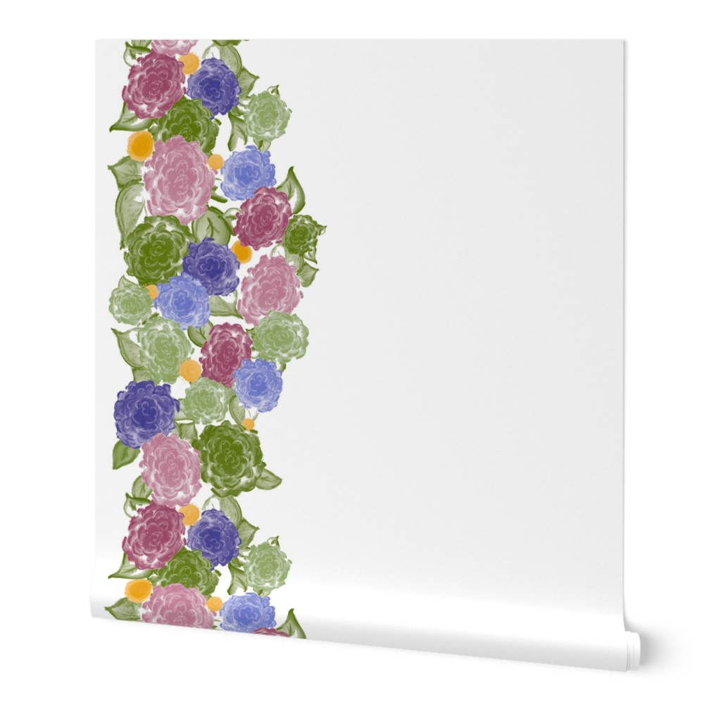 Hydrangea Border Print