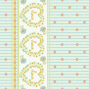 With Love To Mother - Horizontal Stripes Border Print