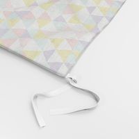 Pastel modern geometric triangle pattern in pink mint violet and mustard